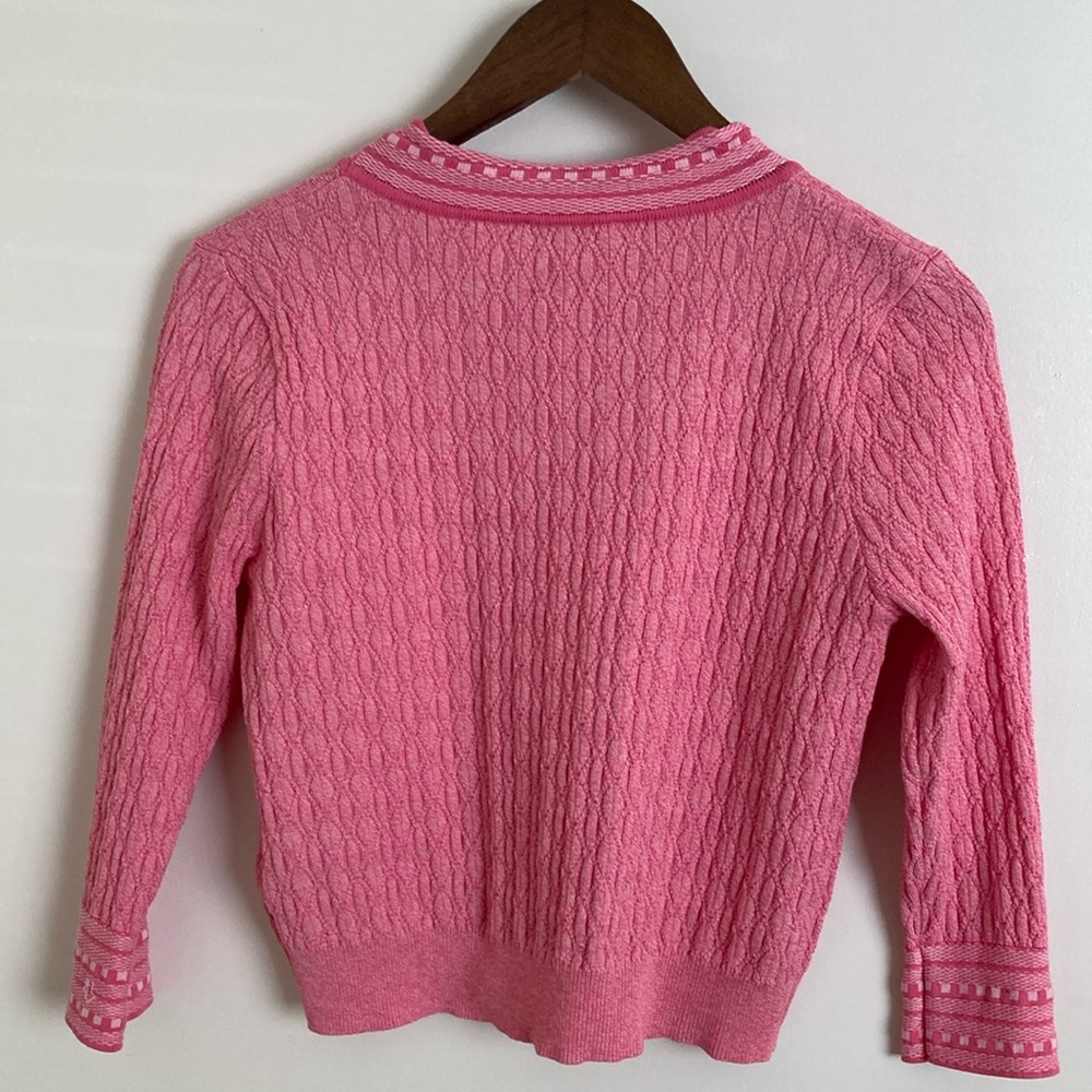 NWT SET NANETTE LEPORE Pink Cardigan Sweater skirt set